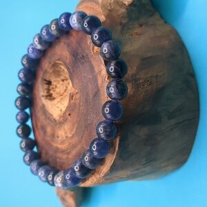 Flashy 6mm dark blue sodalite bracelet